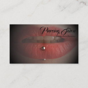 Cartão De Visita Lábios Fotografia de Piercing