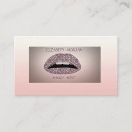Cartão De Visita Lábios Glamurosos Sofisticados Modernos