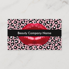 Cartão De Visita Lábios Na moda Tendy Red Lipstick