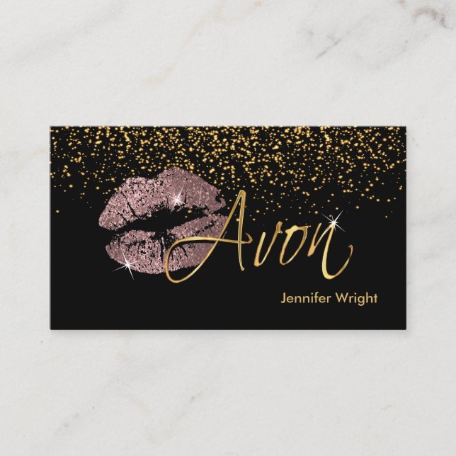 Cartão De Visita Lábios Rosa Dusty 2 (Frente)