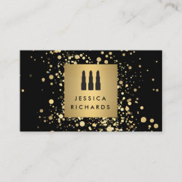 Cartão De Visita Lábpau Trio com Maquiagem de Pontos de Confetti Do