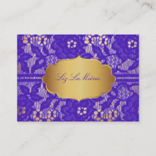 Cartão De Visita LACE DE VIOLETA DE VINTAGEM PixDezines