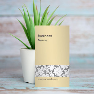 Cartão De Visita Laço bege elegante do planejador de evento