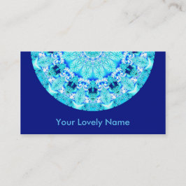 Cartão De Visita Laço do Aqua, mandala delicada, abstrata