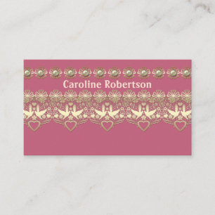 Cartão De Visita Laço dourado, elegante, brilhante