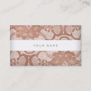 Cartão De Visita Laço Dourado Vip do pó do falso do rosa do rosa