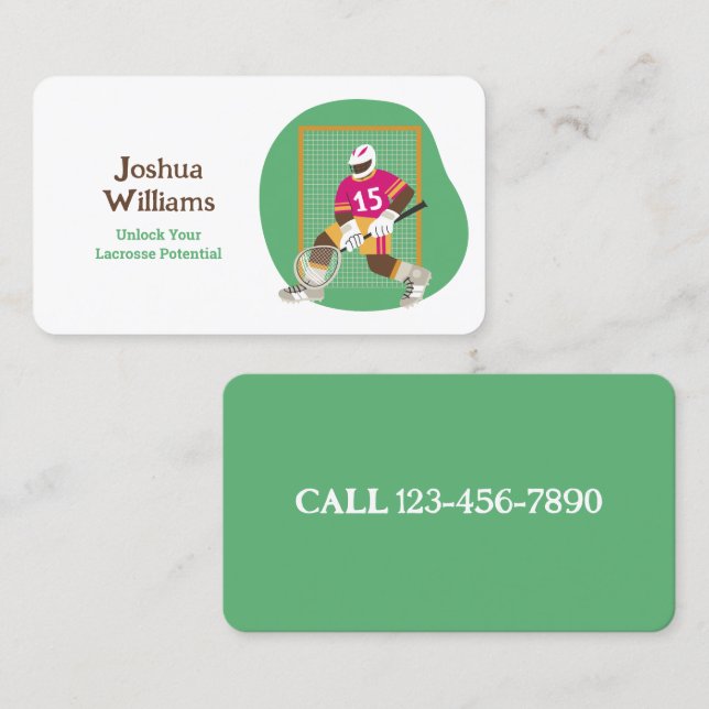 Cartão De Visita Lacrosse (Frente/Verso)