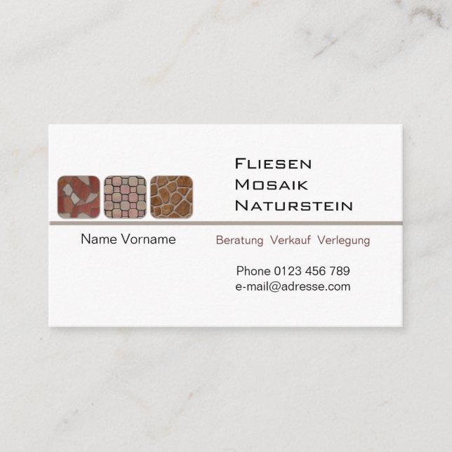 Cartão De Visita Ladrilhador (Frente)