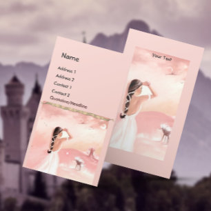 Cartão De Visita Lady e Unicorn