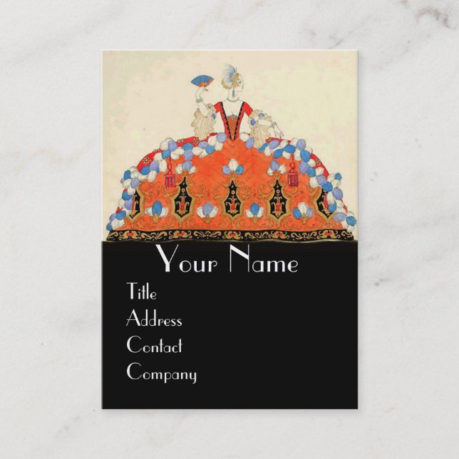 CARTÃO DE VISITA LADY ORANGE FASHION DESIGNER MAKEUP ARTISTA (Frente)