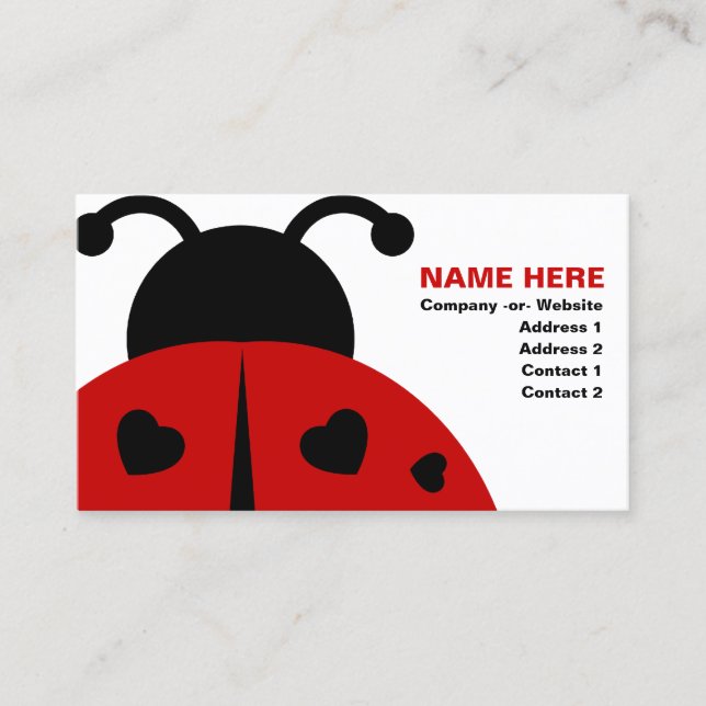 Cartão De Visita ladybugz. (Frente)