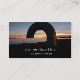 Cartão De Visita Lago Kingston, pôr do sol de Ontário.