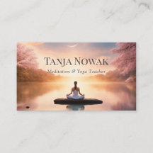 Lago pastel de meditação e lua