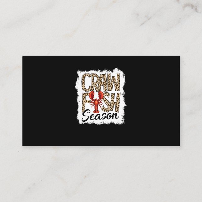 Cartão De Visita Lagosta Sangrada Estação Leopardo Crawfish Boi (Frente)