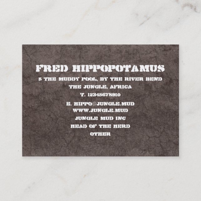 Cartão De Visita Lama Escura (Frente)
