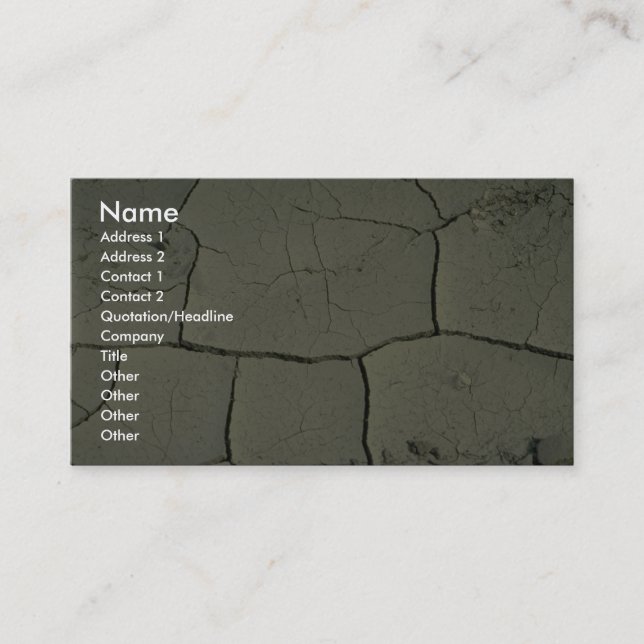 Cartão De Visita Lama rachada (Frente)