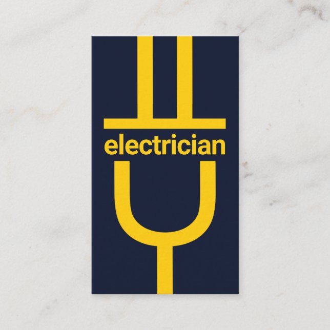 Cartão De Visita Lâmpada do conector de alimentação acende a lâmpad (Frente)