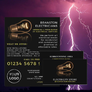 Cartão De Visita Lâmpada na moda, Elétrico