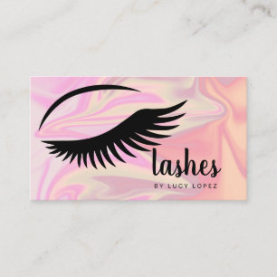 Cartão De Visita Lâmpadas holográficas de pintinho moderno e eleg