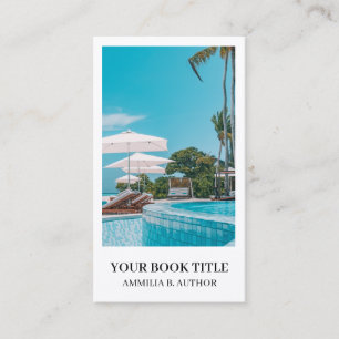 Cartão De Visita Lançamento de Livro   Design de Logo Promocional p