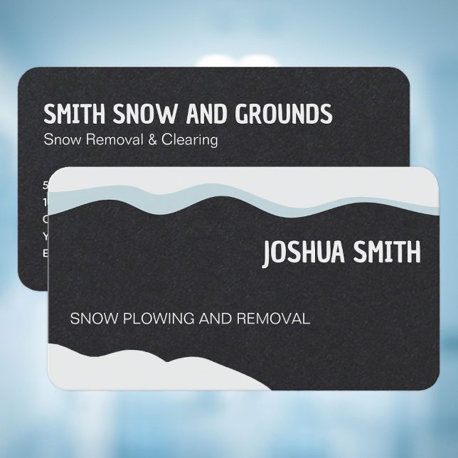 Cartão De Visita Lançamento e remoção da neve (Snow Removal Business Cards)