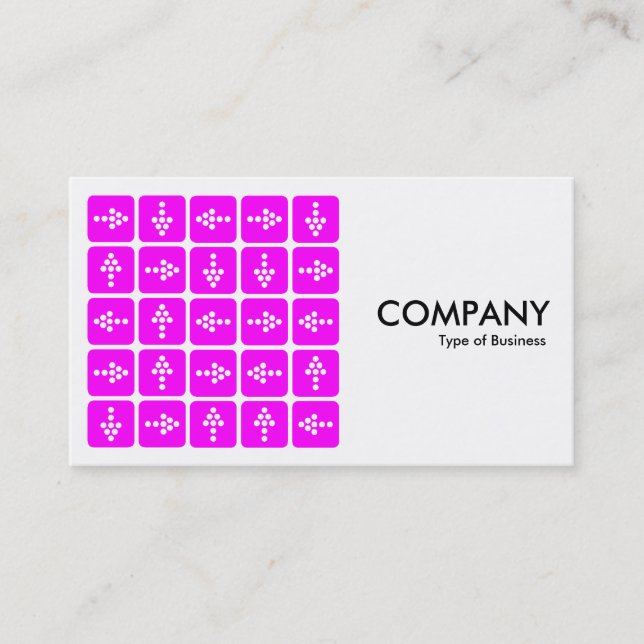 Cartão De Visita Lançamentos Magenta Quadrada - Branco (Frente)