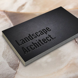 Cartão De Visita Landscape Architect Landscaping Bold Black