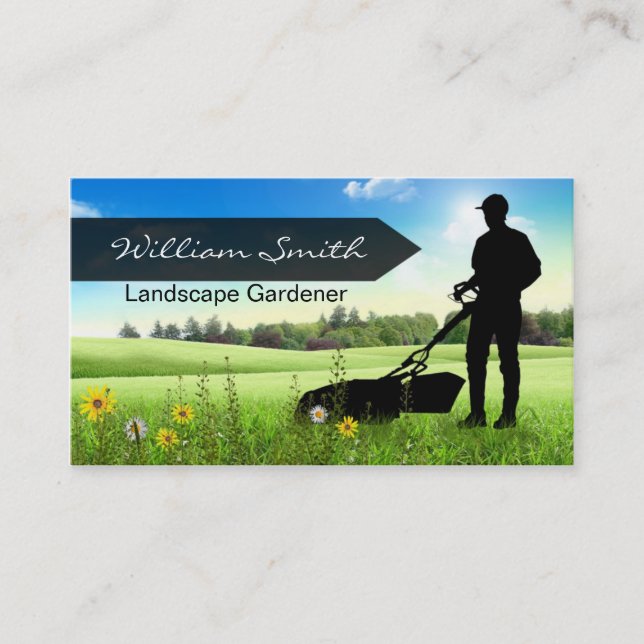 Cartão De Visita Landscape Gardener Business card (Frente)