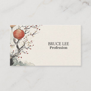 Cartão De Visita Lanteras Tranquilas de Primavera