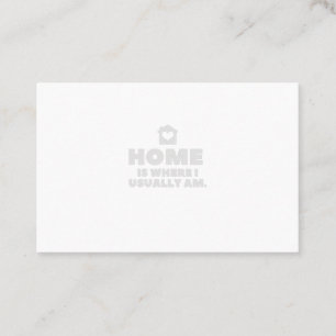 Cartão De Visita Lar é onde costumo estar