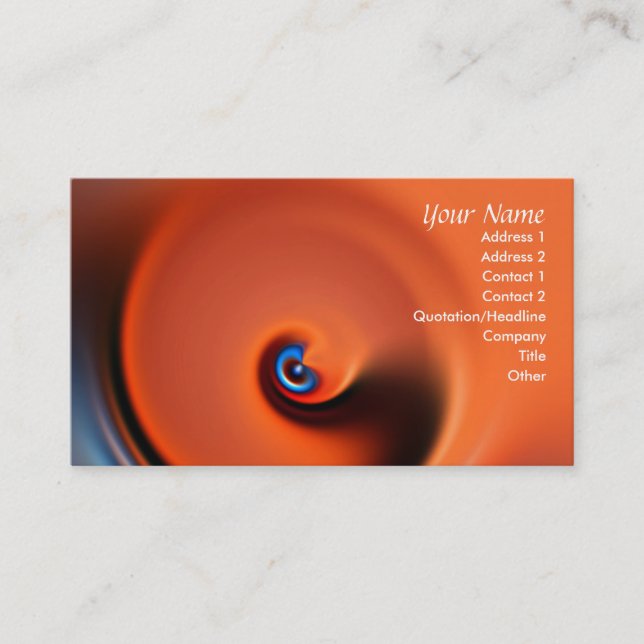 cartão de visita laranja (Frente)