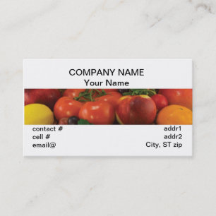 Cartão De Visita laranja do limão do tomate