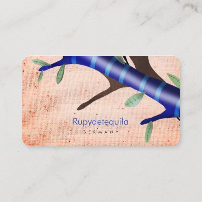 Cartão De Visita Laranja e azul (Verso)