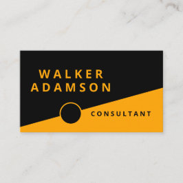 Cartão De Visita Laranja e preto mínimo moderno