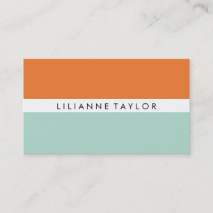 Cartão De Visita Laranja/hortelã