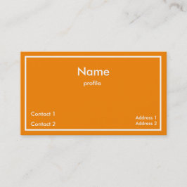 Cartão De Visita Laranja neon