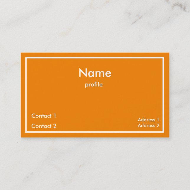 Cartão De Visita Laranja neon (Frente)