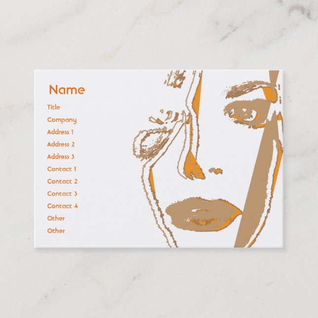 Cartão De Visita Laranja que pensa - carnudo (Frente)