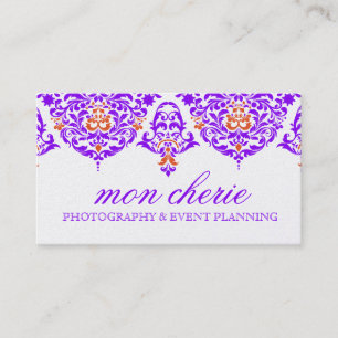 Cartão De Visita Laranja roxa fabulosa do damasco de 311