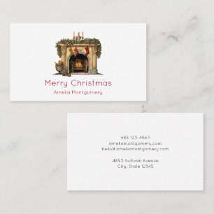 Cartão De Visita Lareira Vitoriana Cozy