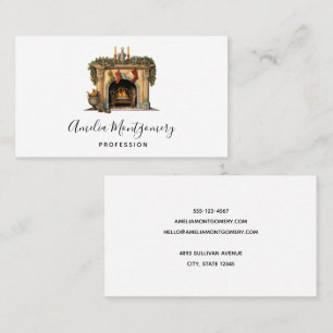 Cartão De Visita Lareira Vitoriana Cozy