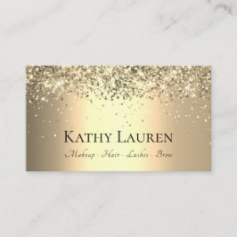 Cartão De Visita Largura Dourada Clássica Luxuosa Personalizável