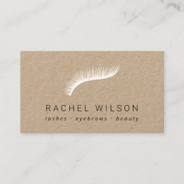 Cartão De Visita Lash branco do artista de maquiagem da coroa russa