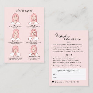 Cartão De Visita Lash/Brow Após Cuidados e Compromisso