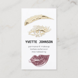 Cartão De Visita Lash Brow Logotipo permanente de ativação QRCode R