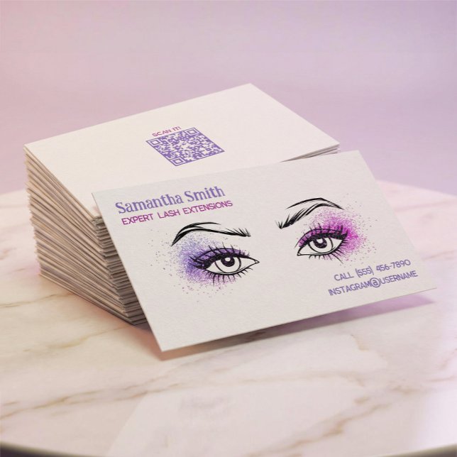Cartão De Visita 💋 Lash Brow Tech High Premium Texturizado (Lash Brow Tech Business Cards)