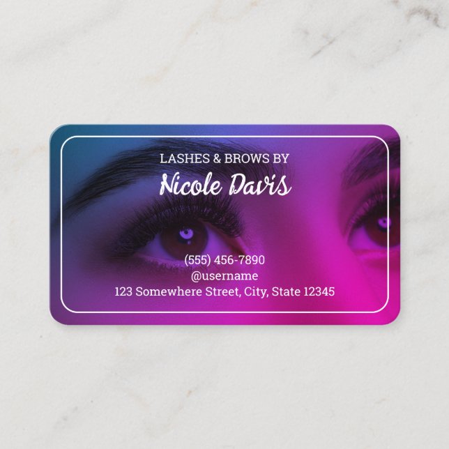 Cartão De Visita Lash Brows Tech (Frente)