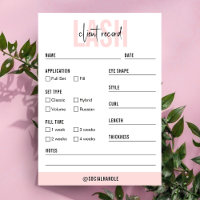 Lash Client Record Feminine Blush Pink Moderno