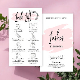 Cartão De Visita Lash Cor d'água Cor- de- rosa- 60000000000