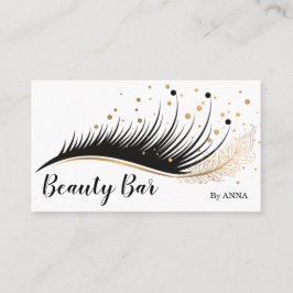 Cartão De Visita Lash Extension Makeup Feather Salon